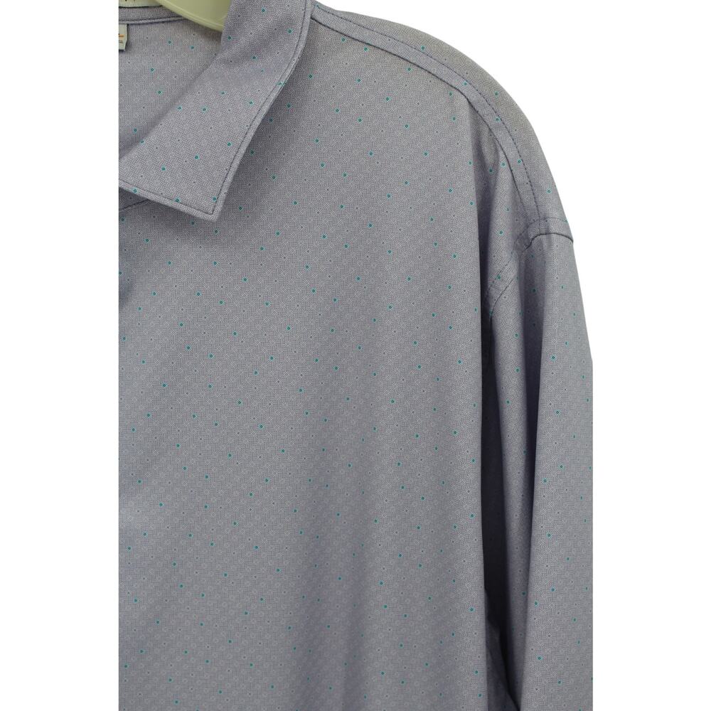 Peter Millar Summer Comfort Men’s Golf Polo Purple Size XL All Over Print